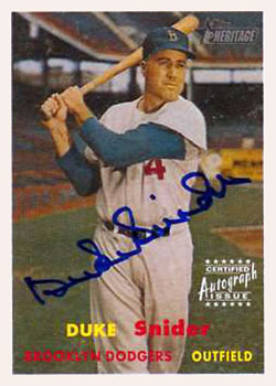 2006 Topps Heritage - Real One Autographs #ROA-DS Duke Snider Front
