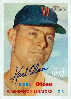 2006 Topps Heritage - Real One Autographs #ROA-KO Karl Olson Front