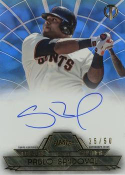 2014 Topps Tribute - Tribute to the Pastime Autographs Blue #TPT-PS Pablo Sandoval Front