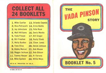 1970 Topps - Booklets #5 Vada Pinson Front