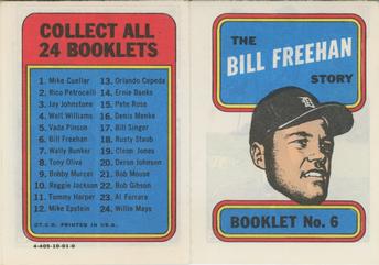 1970 Topps - Booklets #6 Bill Freehan Front