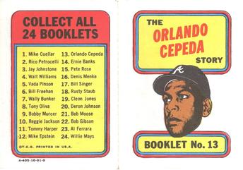 1970 Topps - Booklets #13 Orlando Cepeda Front