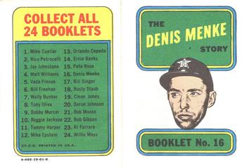 1970 Topps - Booklets #16 Denis Menke Front