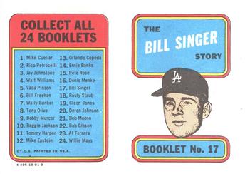 1970 Topps - Booklets #17 Bill Singer Front