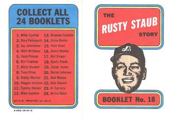 1970 Topps - Booklets #18 Rusty Staub Front