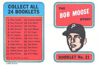 1970 Topps - Booklets #21 Bob Moose Front