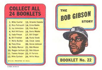 1970 Topps - Booklets #22 Bob Gibson Front