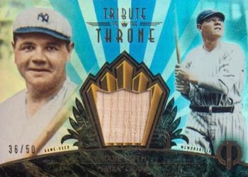 2014 Topps Tribute - Tribute to the Throne Relics Blue #THRONE-BR Babe Ruth Front