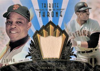 2014 Topps Tribute - Tribute to the Throne Relics Blue #THRONE-WM Willie Mays Front