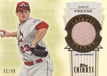 2014 Topps Tribute - Tribute Titans Relics #TTR-DF David Freese Front
