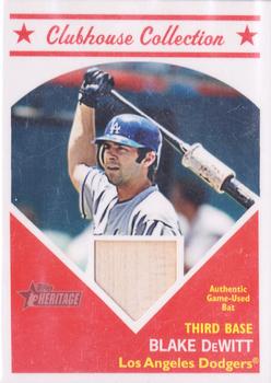 2008 Topps Heritage - Clubhouse Collection Relics #HCCBD Blake DeWitt Front