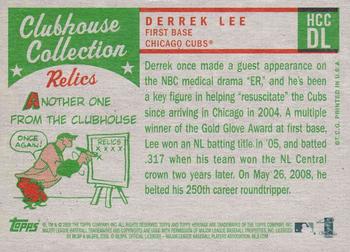 2008 Topps Heritage - Clubhouse Collection Relics #HCCDL Derrek Lee Back