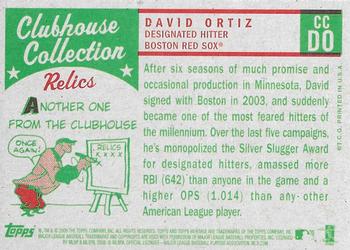 2008 Topps Heritage - Clubhouse Collection Relics #CCDO David Ortiz Back