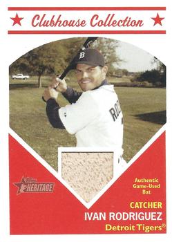 2008 Topps Heritage - Clubhouse Collection Relics #CCIR Ivan Rodriguez Front