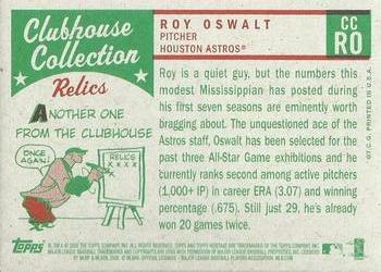 2008 Topps Heritage - Clubhouse Collection Relics #CCRO Roy Oswalt Back