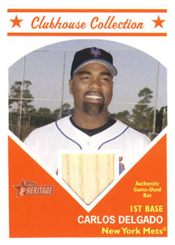 2008 Topps Heritage - Clubhouse Collection Relics #CCCD Carlos Delgado Front