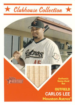 2008 Topps Heritage - Clubhouse Collection Relics #CCCL Carlos Lee Front