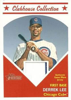 2008 Topps Heritage - Clubhouse Collection Relics #HCCDL Derrek Lee Front