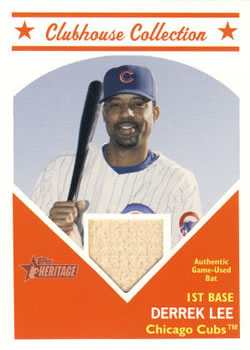 2008 Topps Heritage - Clubhouse Collection Relics #CCDL Derrek Lee Front