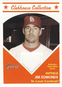 2008 Topps Heritage - Clubhouse Collection Relics #CCJE Jim Edmonds Front