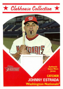 2008 Topps Heritage - Clubhouse Collection Relics #HCCJE Johnny Estrada Front