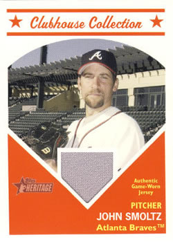 2008 Topps Heritage - Clubhouse Collection Relics #CCJS John Smoltz Front