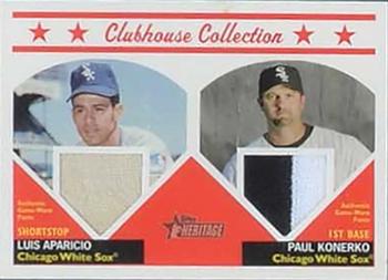 2008 Topps Heritage - Clubhouse Collection Relics Dual #CCD-AK Luis Aparicio / Paul Konerko Front