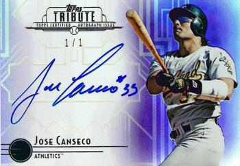 2014 Topps Tribute - Autographs Purple #TA-JC Jose Canseco Front