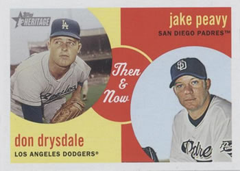 2008 Topps Heritage - Then & Now #TN10 Don Drysdale / Jake Peavy Front