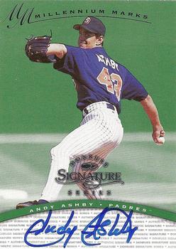 1997 Donruss Signature Series - Signature Series Millennium Marks Autographs #NNO Andy Ashby Front