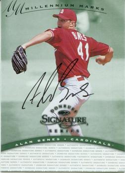 1997 Donruss Signature Series - Signature Series Millennium Marks Autographs #NNO Alan Benes Front