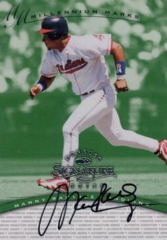 1997 Donruss Signature Series - Signature Series Millennium Marks Autographs #NNO Manny Ramirez Front