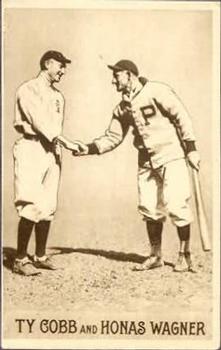1910 PC796 Sepia Postcards #NNO Ty Cobb / Honus Wagner Front