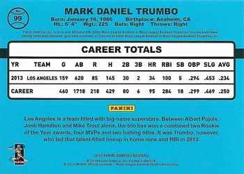 2014 Donruss - Press Proofs Silver #99 Mark Trumbo Back
