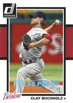 2014 Donruss - Press Proofs Silver #270 Clay Buchholz Front