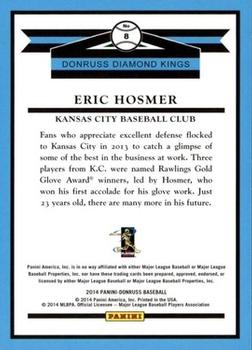 2014 Donruss - Press Proofs Silver #8 Eric Hosmer Back