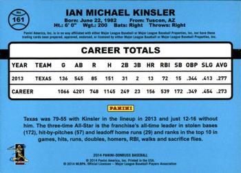 2014 Donruss - Press Proofs Silver #161 Ian Kinsler Back