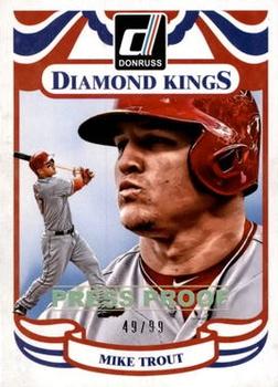 2014 Donruss - Press Proofs Gold #2 Mike Trout Front