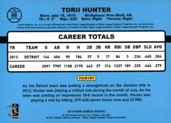 2014 Donruss - Press Proofs Gold #88 Torii Hunter Back