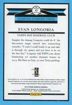 2014 Donruss - Stat Line Career #17 Evan Longoria Back
