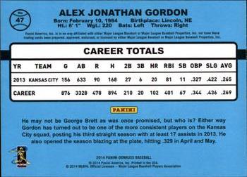 2014 Donruss - Stat Line Career #47 Alex Gordon Back