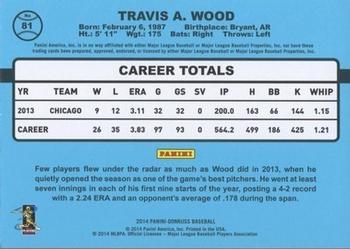 2014 Donruss - Stat Line Career #81 Travis Wood Back