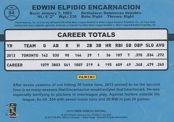 2014 Donruss - Stat Line Career #84 Edwin Encarnacion Back
