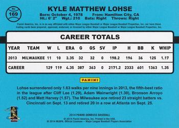 2014 Donruss - Stat Line Career #169 Kyle Lohse Back