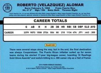 2014 Donruss - Stat Line Career #186 Roberto Alomar Back