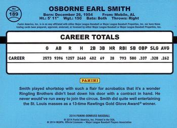 2014 Donruss - Stat Line Career #189 Ozzie Smith Back