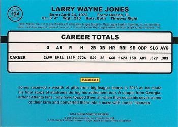 2014 Donruss - Stat Line Career #194 Chipper Jones Back