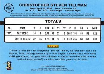 2014 Donruss - Stat Line Career #267 Chris Tillman Back