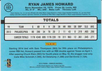 2014 Donruss - Stat Line Career #323 Ryan Howard Back
