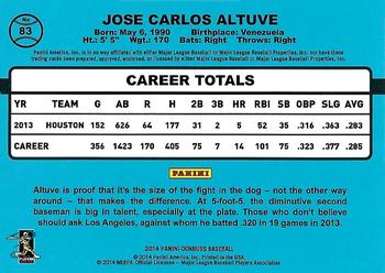 2014 Donruss - Stat Line Season #83 Jose Altuve Back
